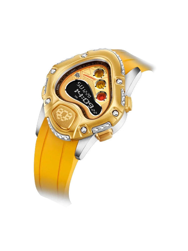 LAARVEE SINNOGUKI GOLD PRECISION RUBBER WATCH LAARVEE The Hype Company