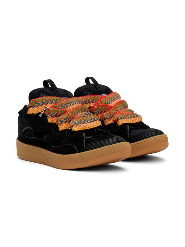 LANVIN CURB SNEAKERS BLACK ORANGE GLITTER LANVIN The Hype Company
