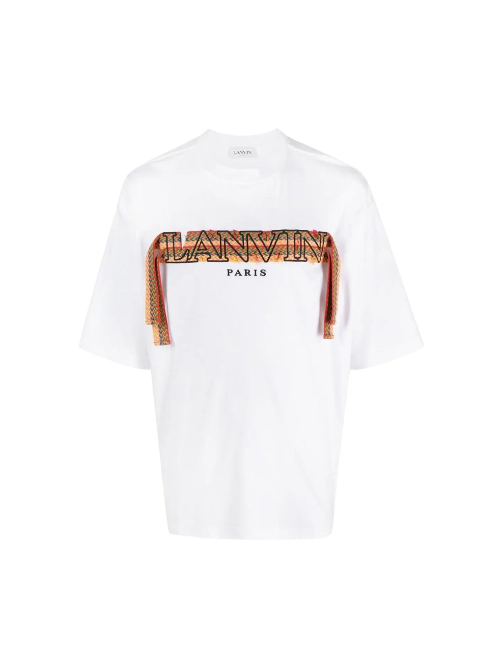LANVIN WHITE CURB LACE T-SHIRT WHITE