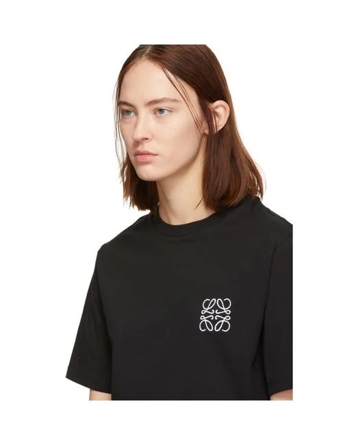 LOEWE ANAGRAM MINI LOGO T SHIRT BLACK