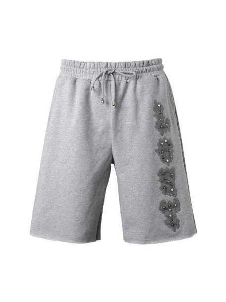LOST INTRICACY ASH GREY GEMS PATCH SWEATSHORT LOST INTRICACY The Hype Company