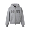 LOST INTRICACY GEMS PATCH ASH GREY ZIP UP