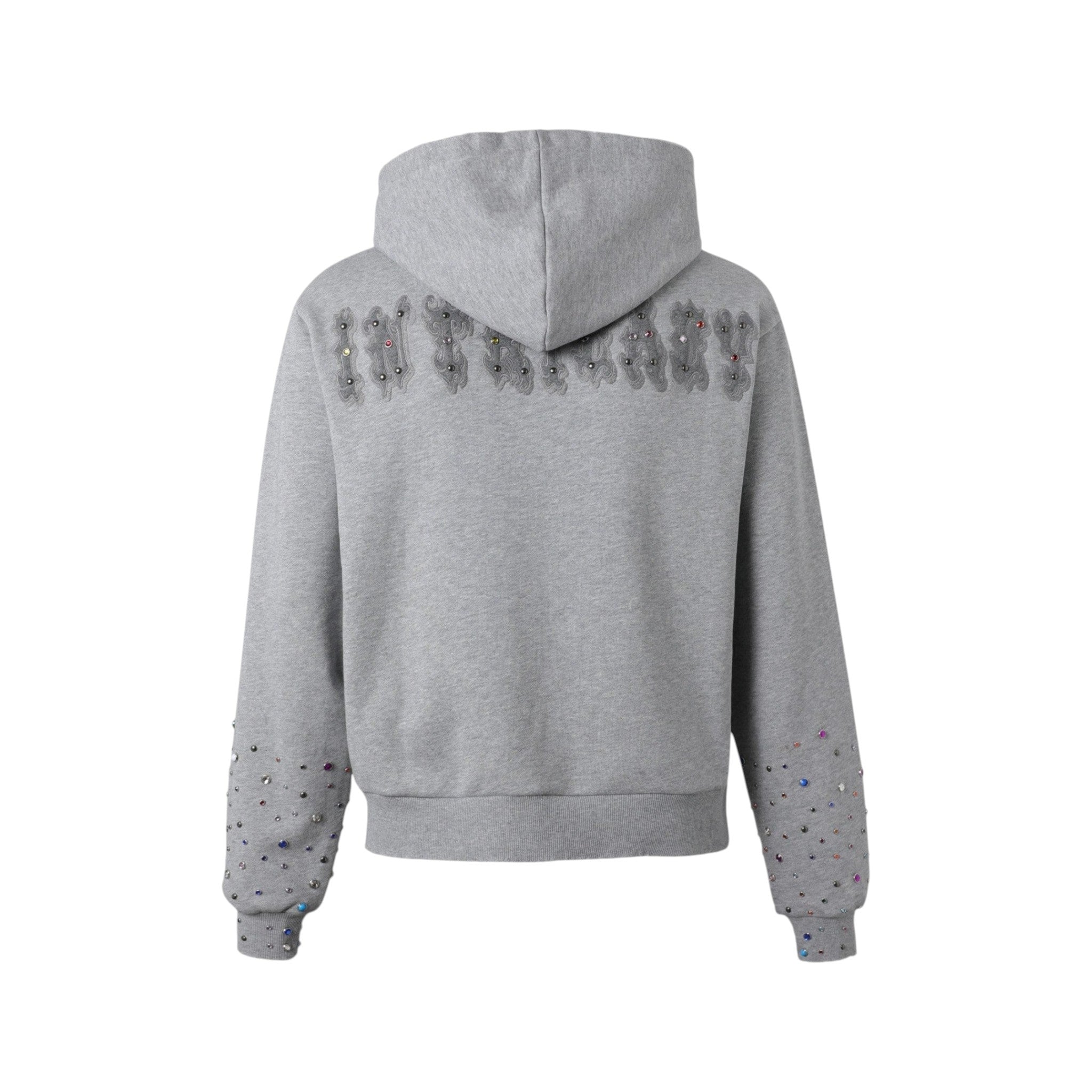 LOST INTRICACY GEMS PATCH ASH GREY ZIP UP