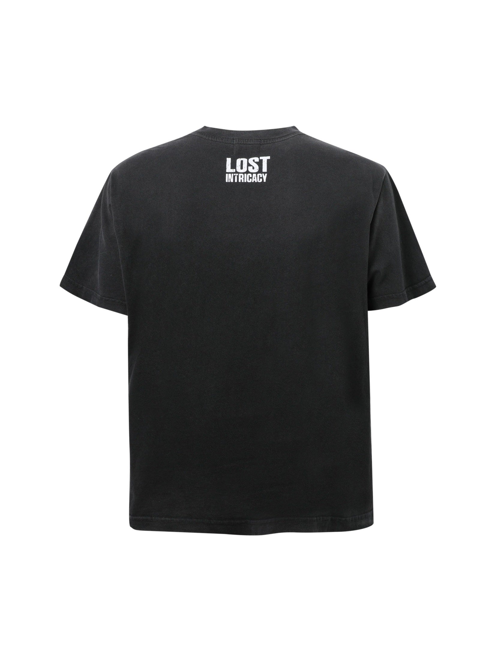 LOST INTRICACY GREY RED OUTLINE TEE