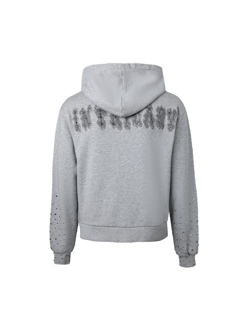 LOST INTRICACY PATCH ZIP UP GREY