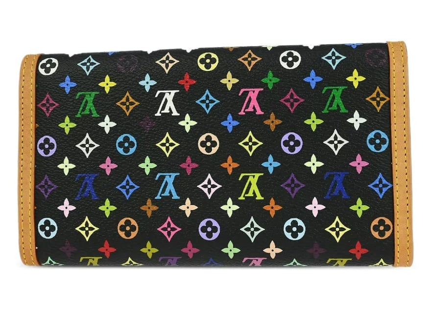 LOUIS VUITTON BLACK MURAKAMI WALLET