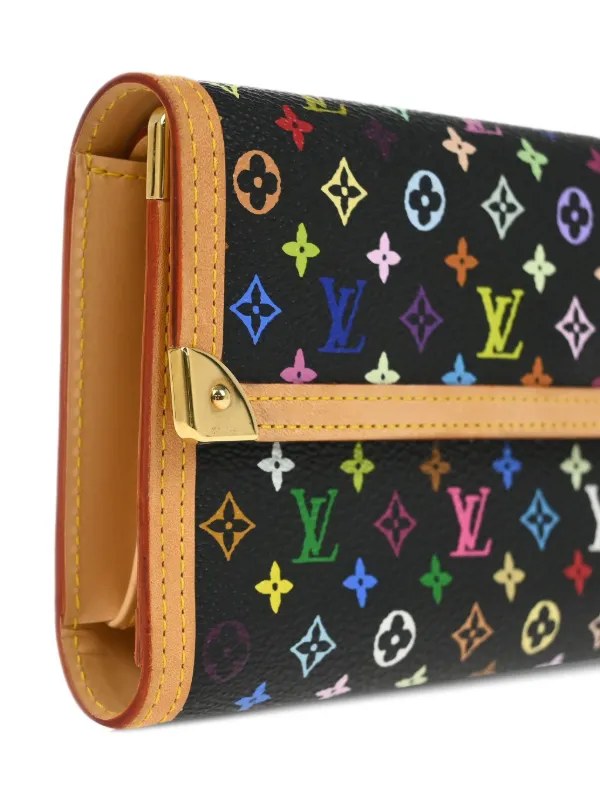 LOUIS VUITTON BLACK MURAKAMI WALLET