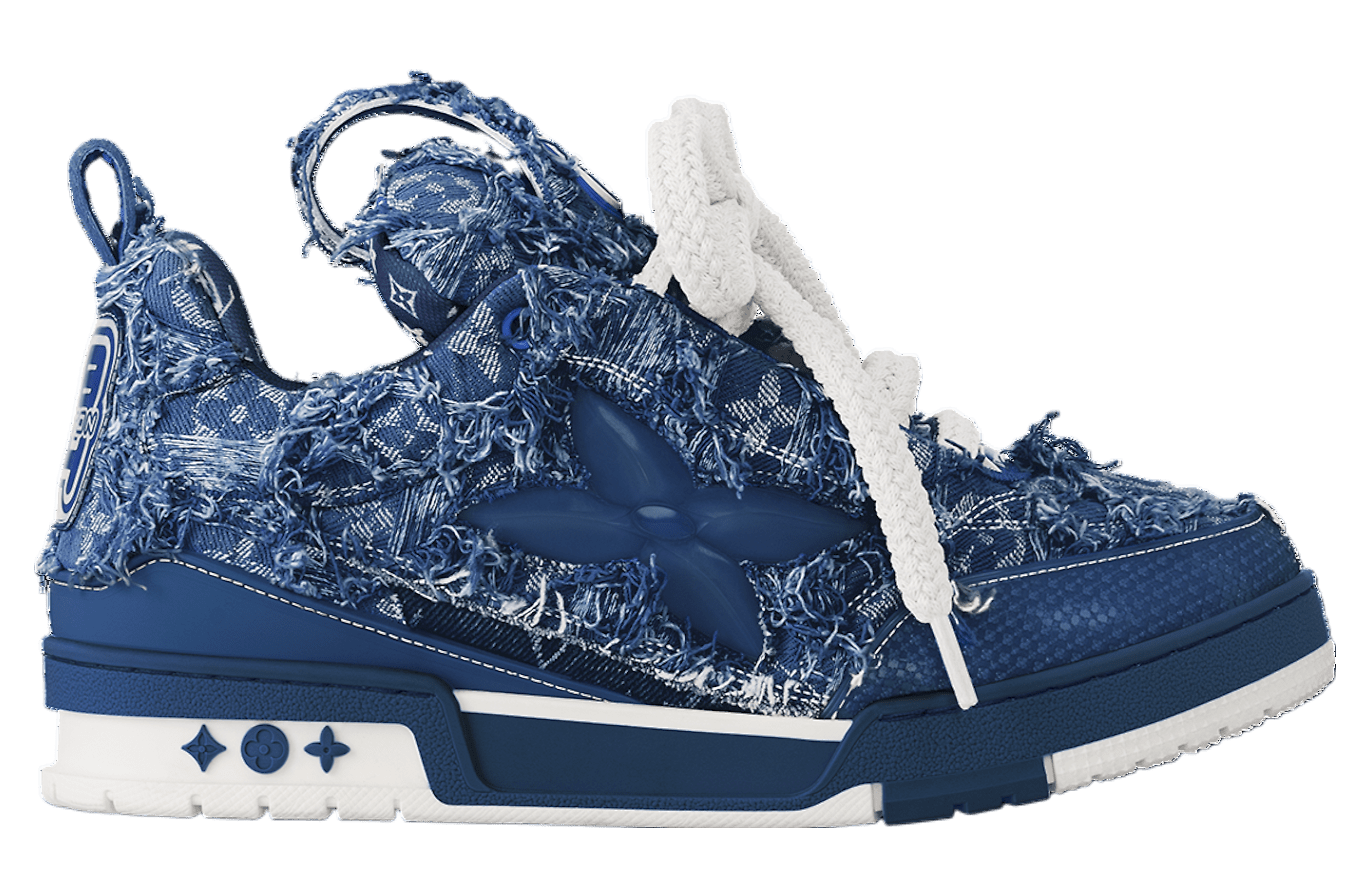 LOUIS VUITTON BLUE DENIM MONOGRAM SKATE DISTRESSED