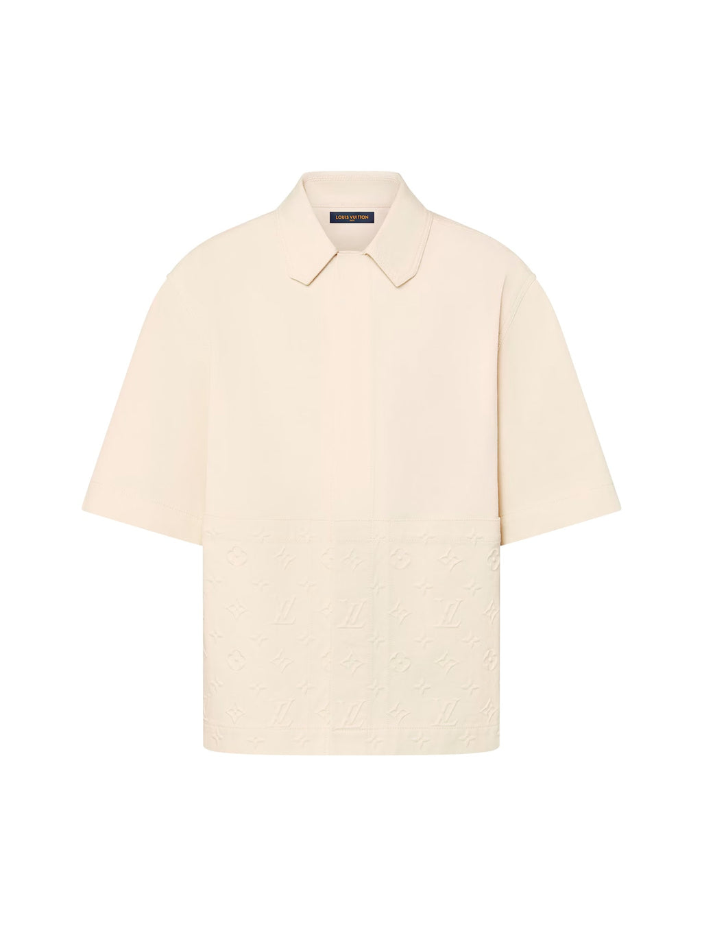LOUIS VUITTON CREAM MONOGRAM WORK SHIRT