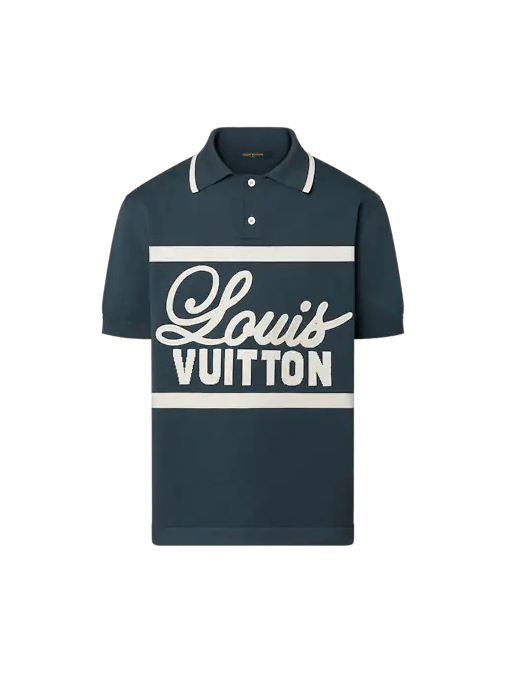 LOUIS VUITTON CYCLING KNIT POLO BLUE