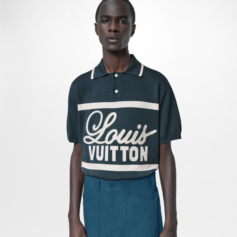 LOUIS VUITTON CYCLING KNIT POLO BLUE