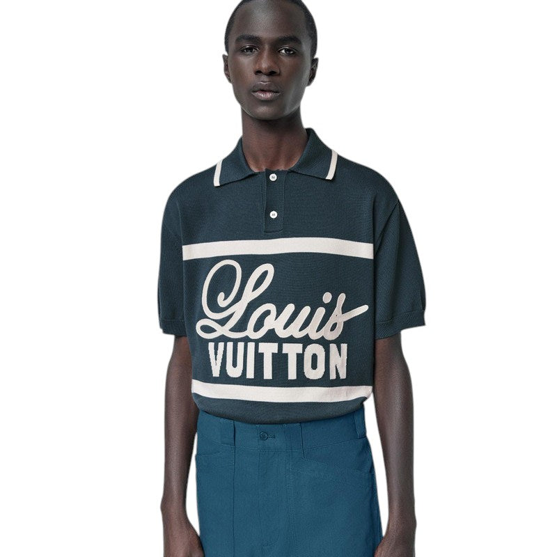 LOUIS VUITTON CYCLING KNIT POLO BLUE