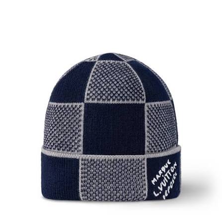 LOUIS VUITTON DAMIER HERITAGE BEANIE BLUE