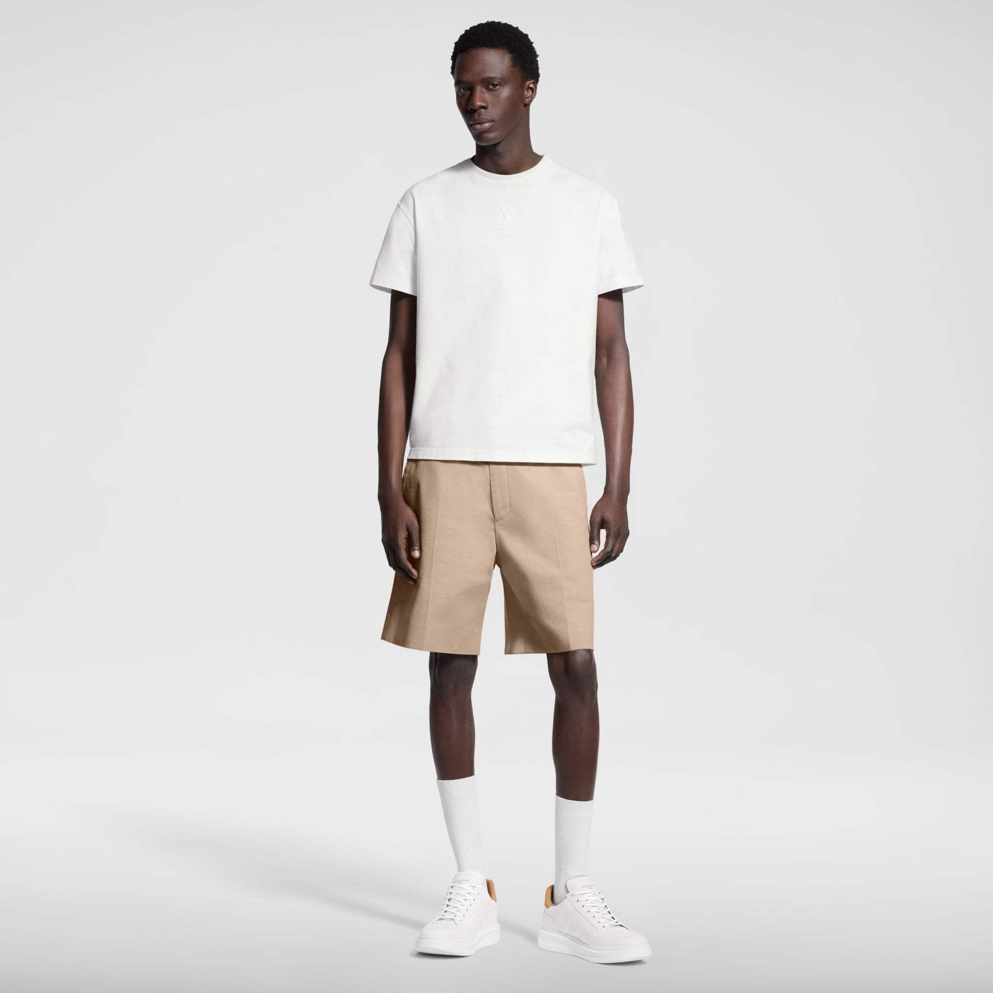 LOUIS VUITTON EMBOSSED BLANC OPTIQUE T-SHIRT