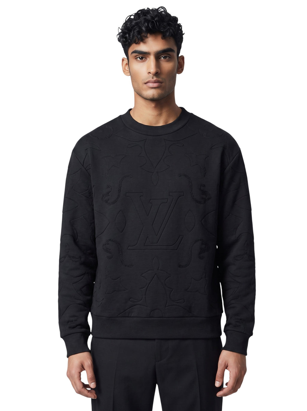 LOUIS VUITTON EMBROIDERED ALL OVER CREWNECK
