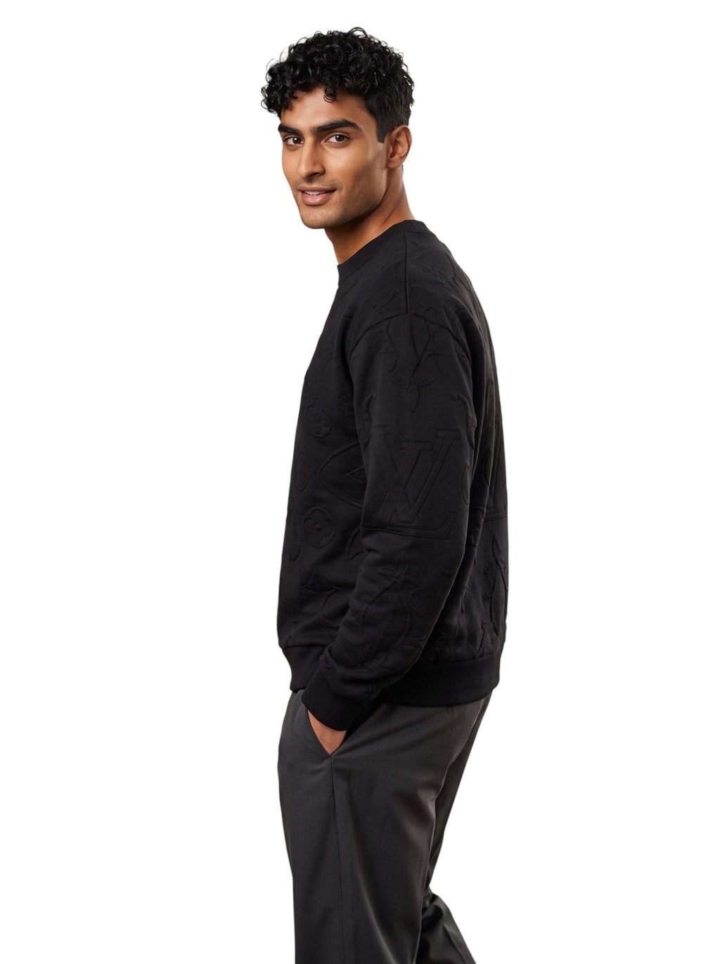 LOUIS VUITTON EMBROIDERED ALL OVER CREWNECK