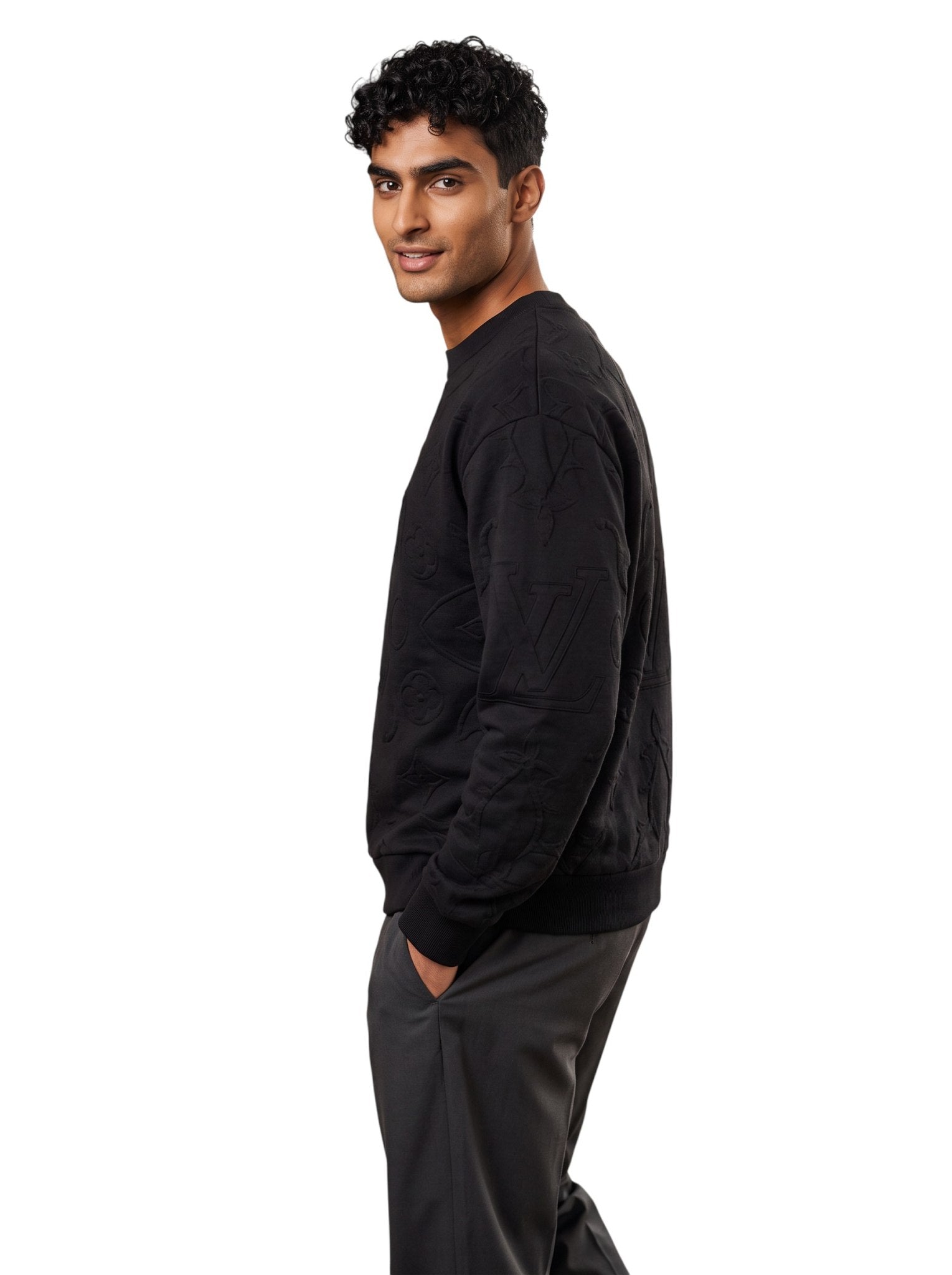 LOUIS VUITTON EMBROIDERED ALL OVER CREWNECK