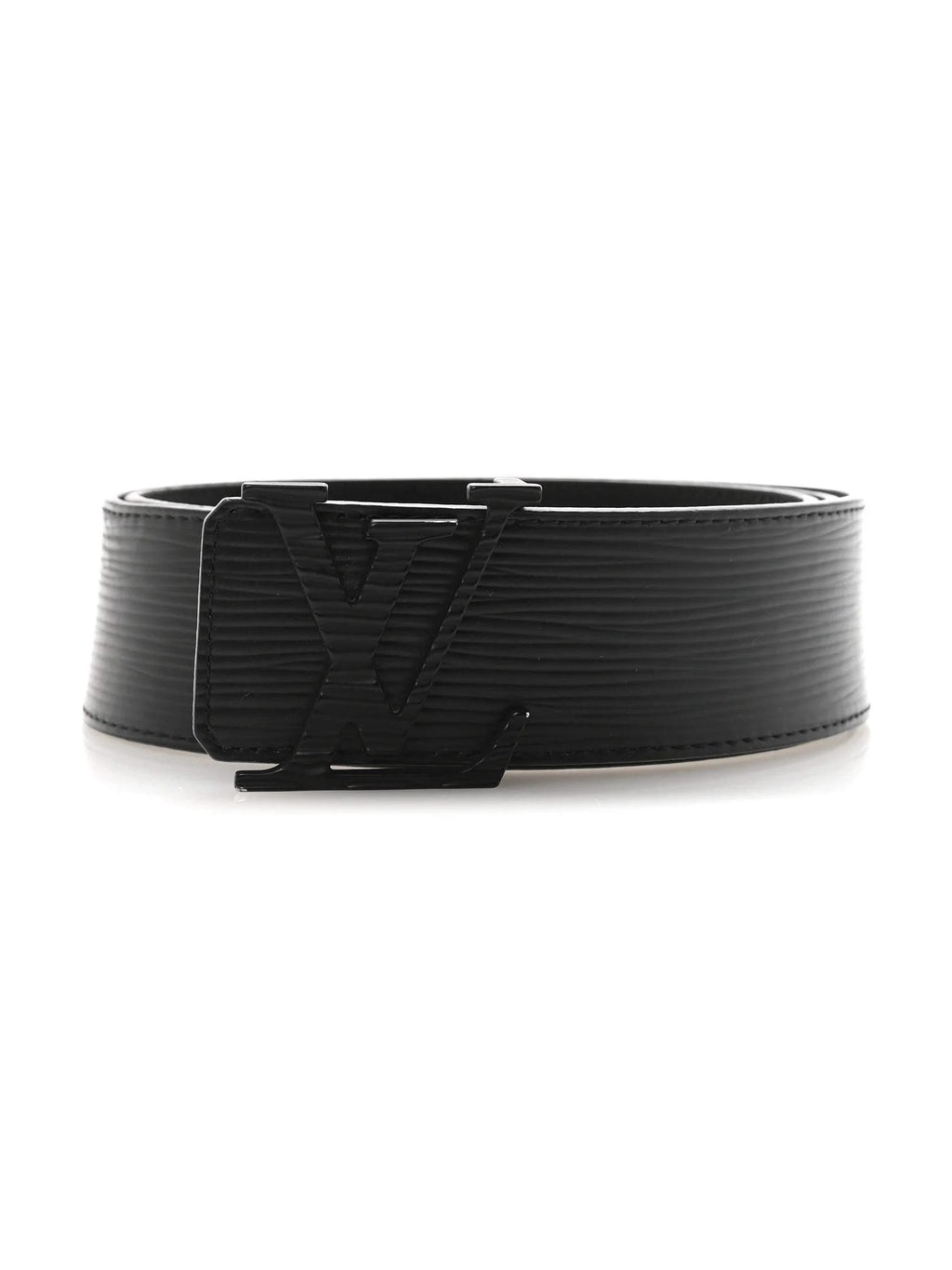 LOUIS VUITTON EPI LV BLACK INITIALS BELT BLACK