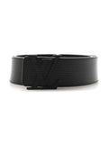 LOUIS VUITTON EPI LV BLACK INITIALS BELT BLACK