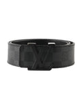 LOUIS VUITTON LV INITIALS GRAPHITE TRIPLE BLACK BELT