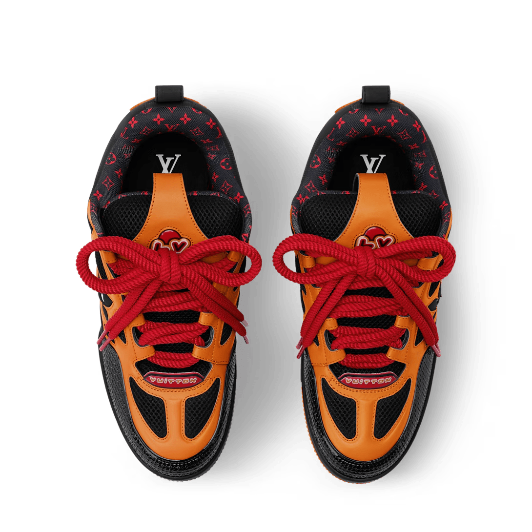 LOUIS VUITTON LV SKATE BLACK ORANGE RED