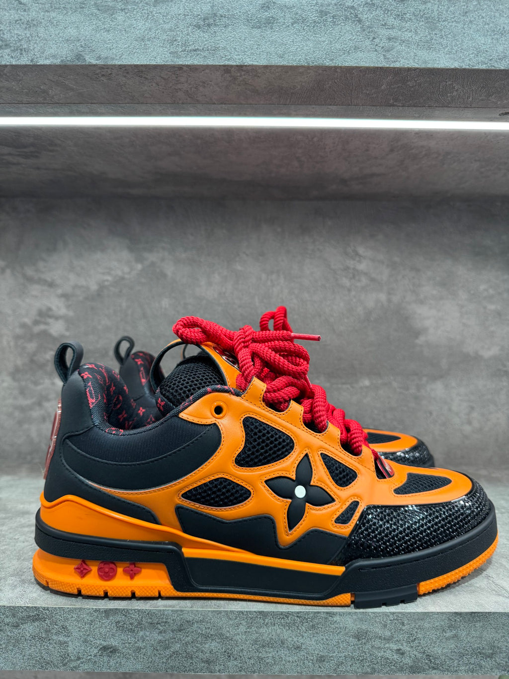 LOUIS VUITTON LV SKATE BLACK ORANGE RED
