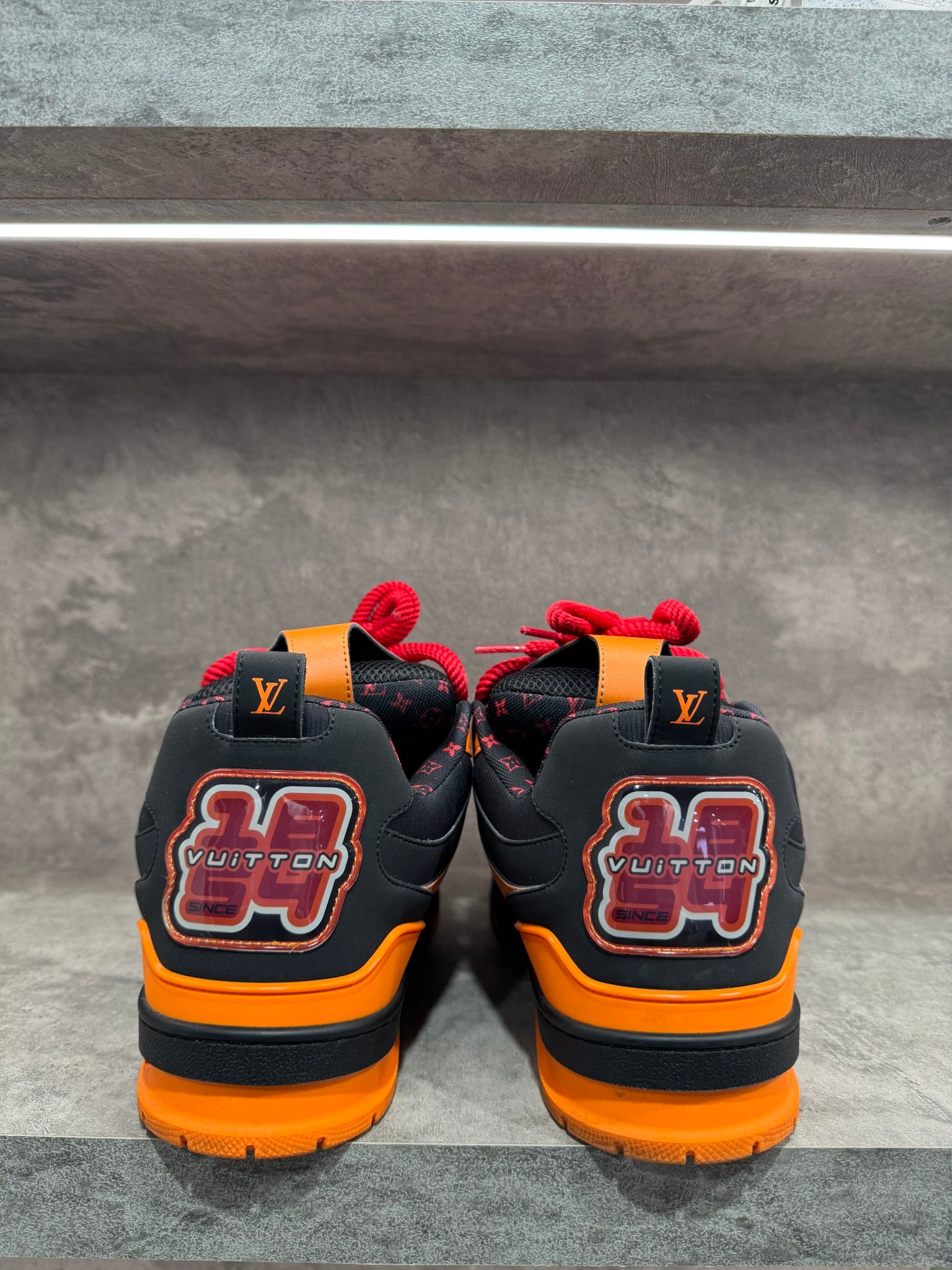 LOUIS VUITTON LV SKATE BLACK ORANGE RED