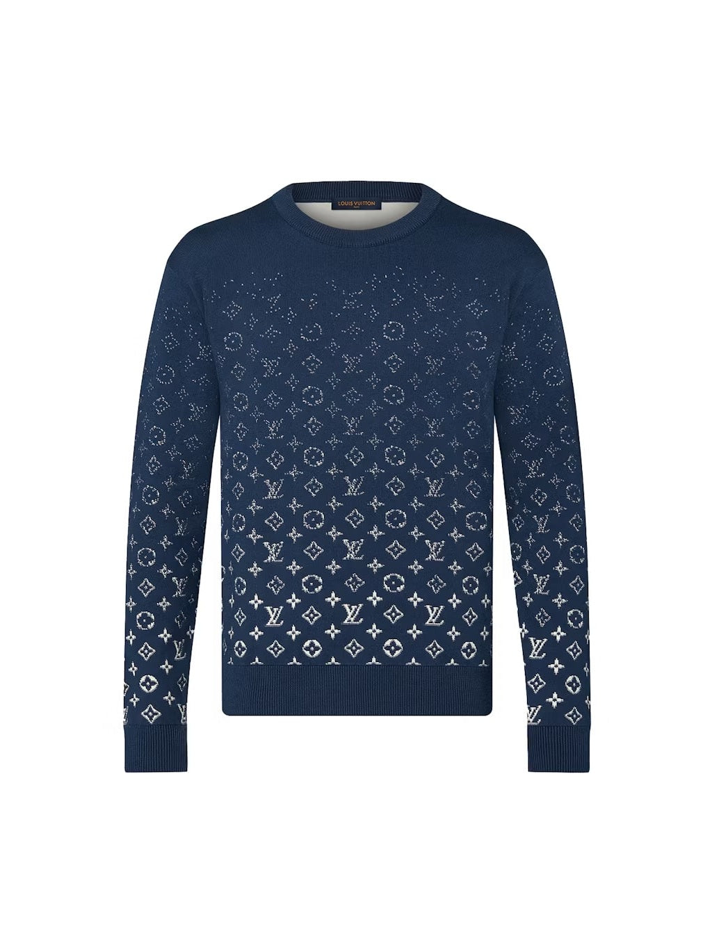 LOUIS VUITTON LVSE MONOGRAM DEGRADE CREWNECK DARK OCEAN