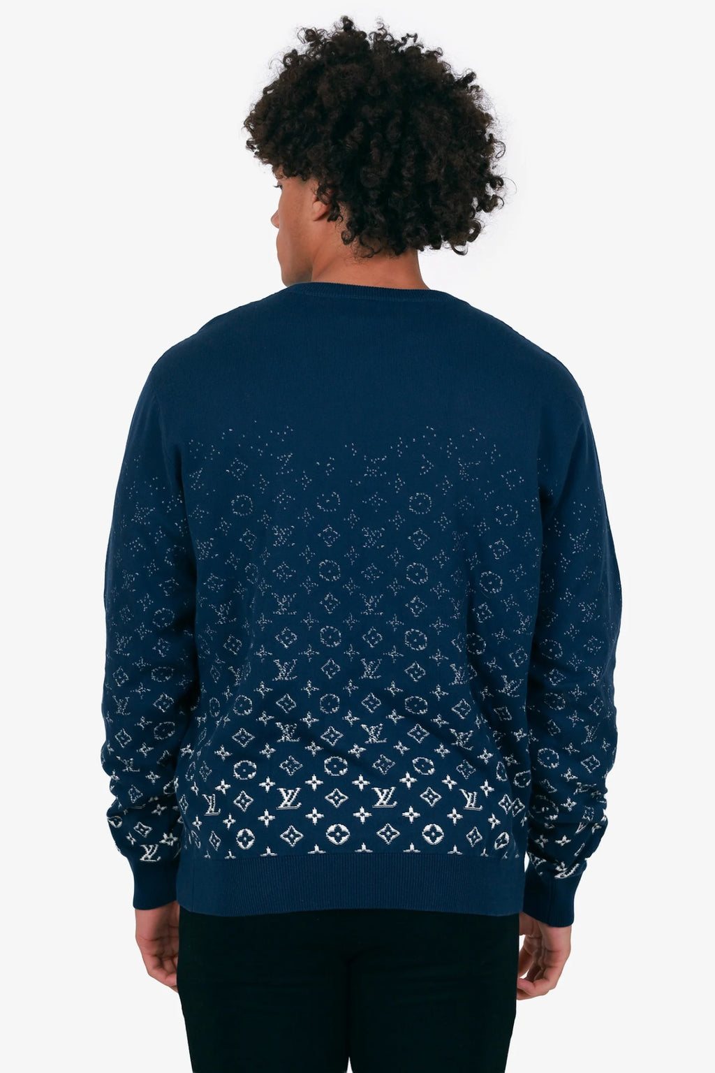 LOUIS VUITTON LVSE MONOGRAM DEGRADE CREWNECK DARK OCEAN