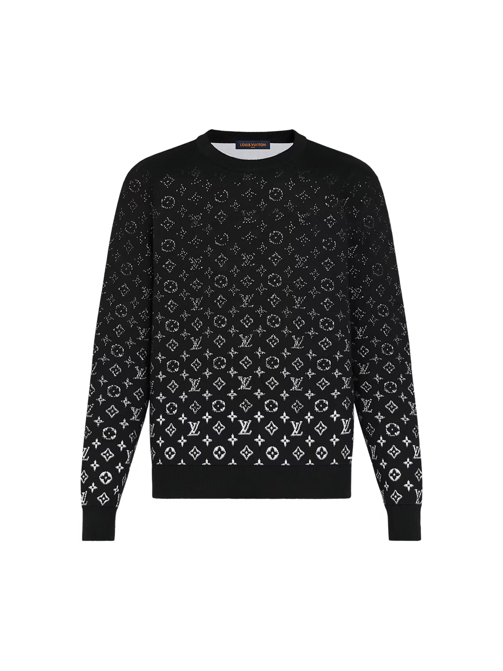 LOUIS VUITTON LVSE MONOGRAM DEGRADE SWEATER BLACK