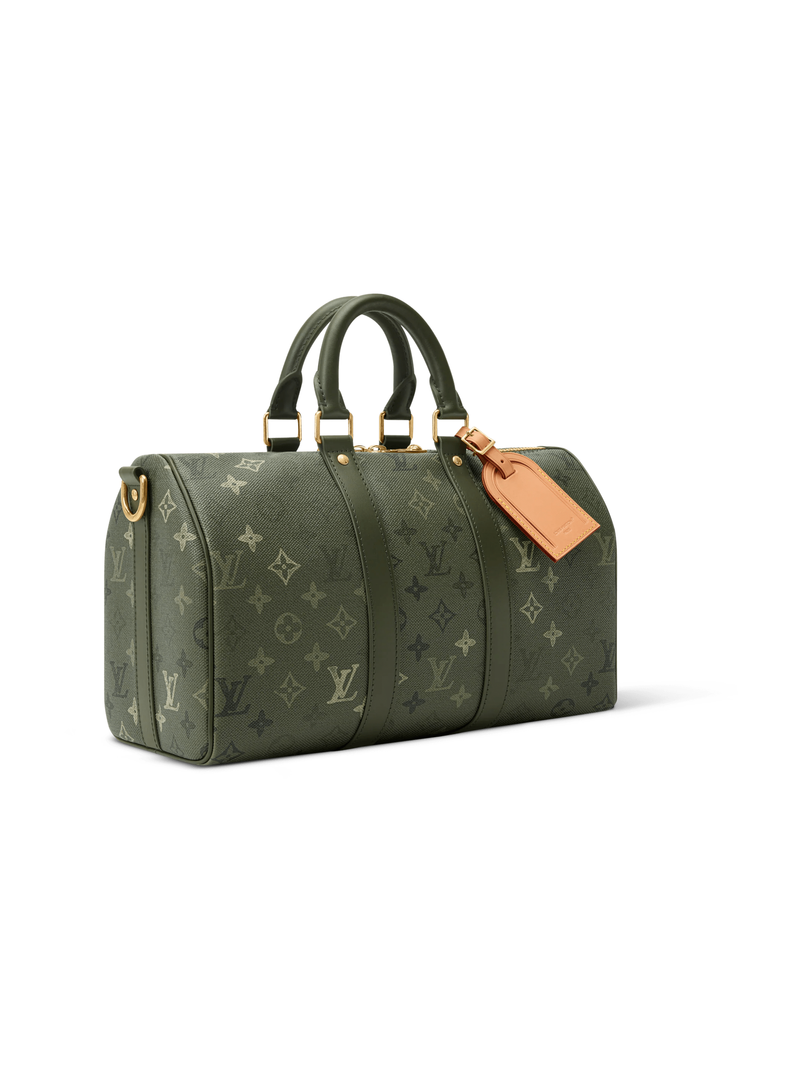 LOUIS VUITTON MONOGRAM KEEPALL BANDOULIERE 35 KHAKI GREEN