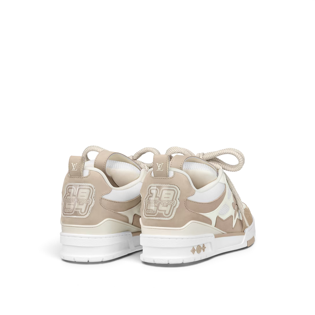Zapatillas de skate The Hype Company Louis Vuitton en color beige con detalles de marca en el talón