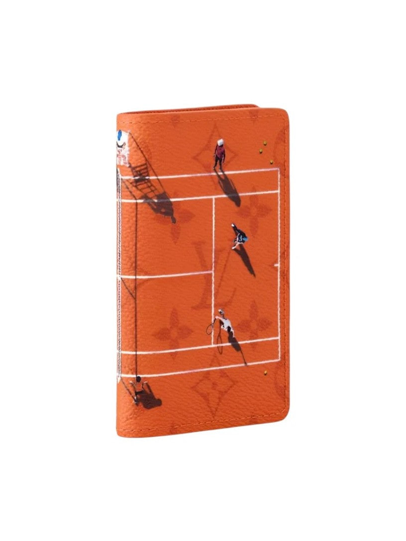 LOUIS VUITTON TENNIS POCKET ORGANIZER BRICK RED ORANGE