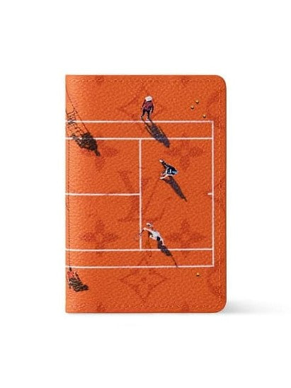LOUIS VUITTON TENNIS POCKET ORGANIZER BRICK RED ORANGE