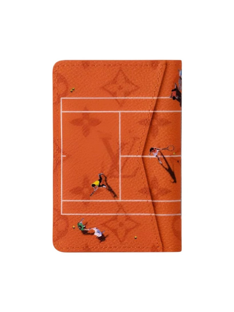 LOUIS VUITTON TENNIS POCKET ORGANIZER BRICK RED ORANGE