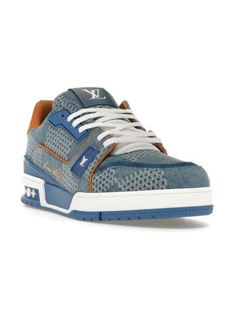 LOUIS VUITTON TRAINER BLUE 3D DAMIER DENIM SNEAKERS LOUIS VUITTON The Hype Company
