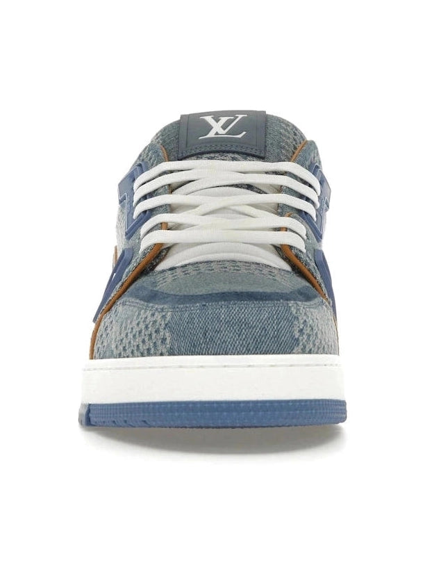 LOUIS VUITTON TRAINER BLUE 3D DAMIER DENIM SNEAKERS