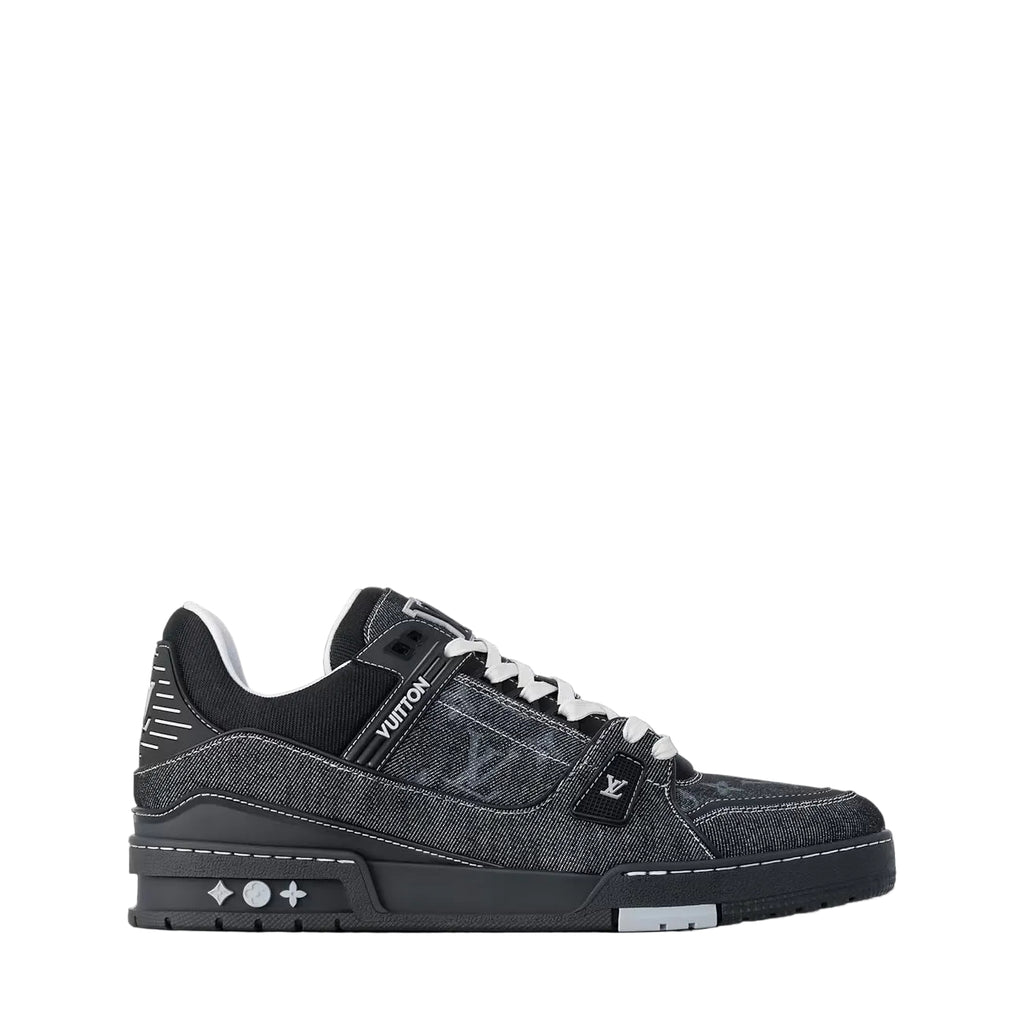 LOUIS VUITTON TRAINER DENIM MONOGRAM BLACK 