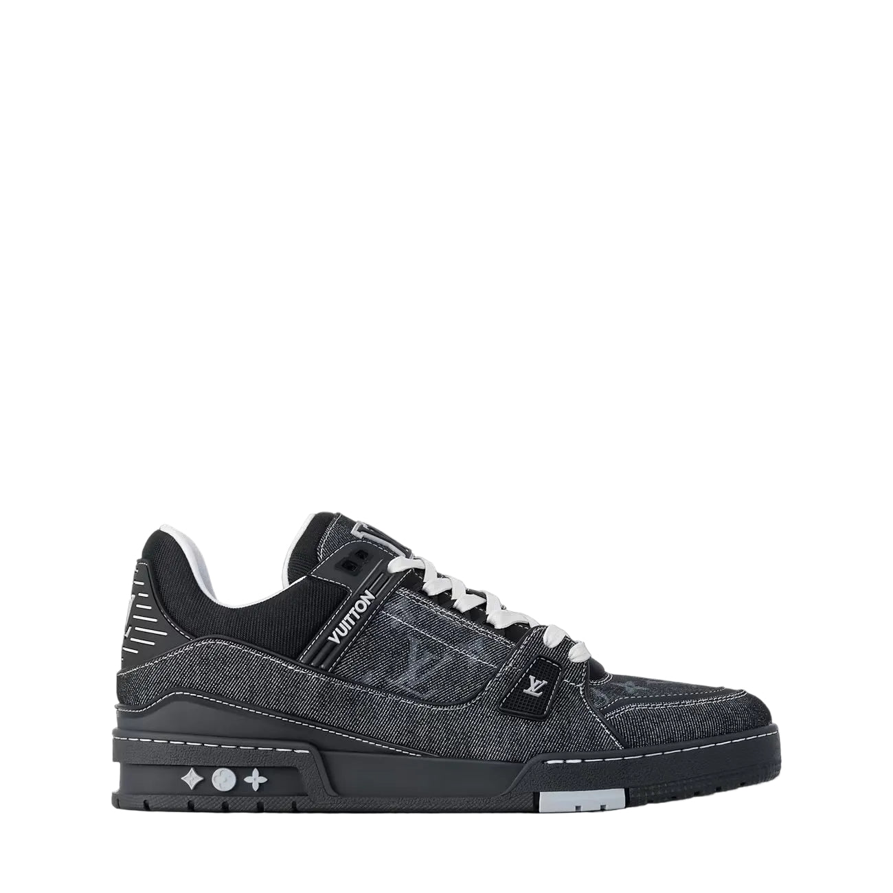 LOUIS VUITTON TRAINER DENIM MONOGRAM BLACK 