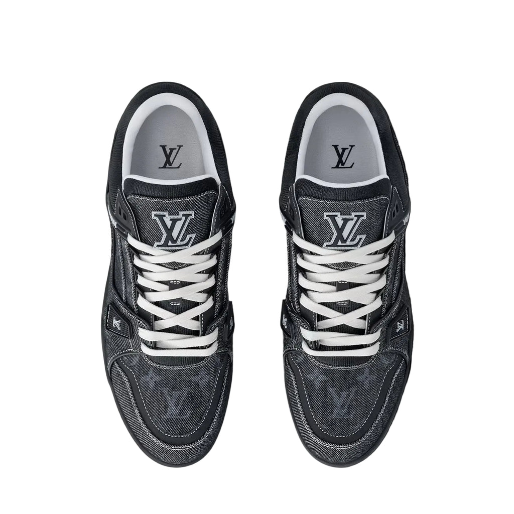 LOUIS VUITTON TRAINER DENIM MONOGRAM BLACK 