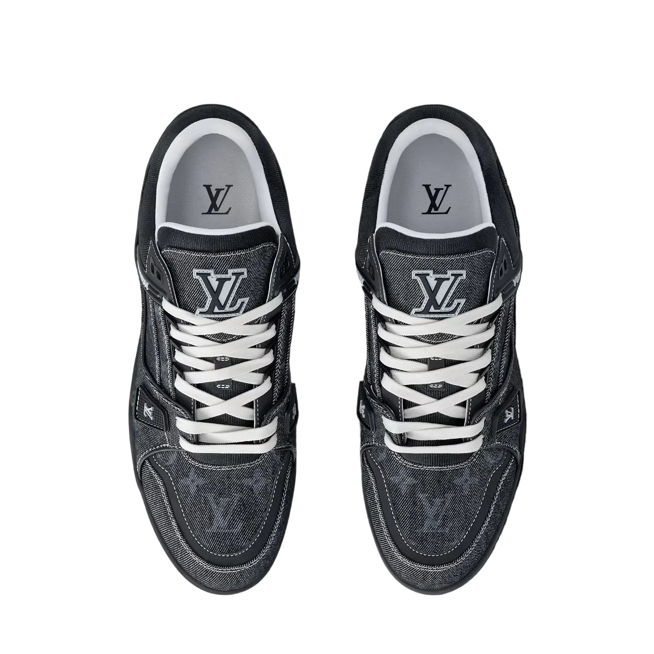 LOUIS VUITTON TRAINER DENIM MONOGRAM BLACK 