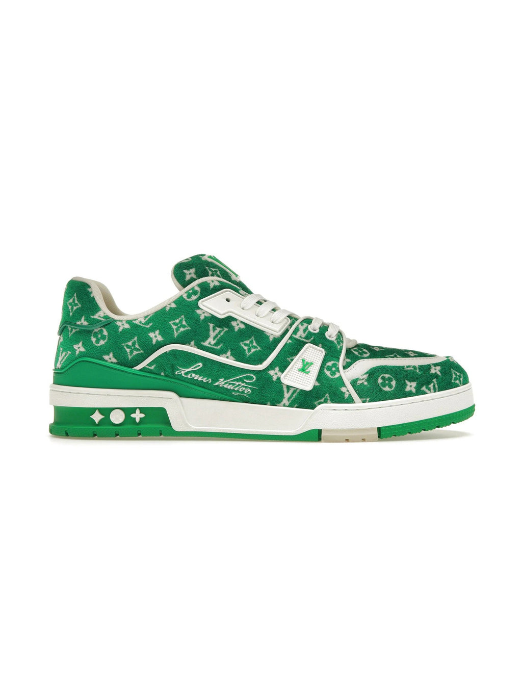 LOUIS VUITTON TRAINER GREEN MONOGRAM CANVAS