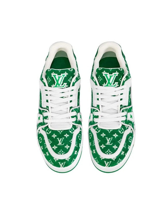 LOUIS VUITTON TRAINER GREEN MONOGRAM CANVAS