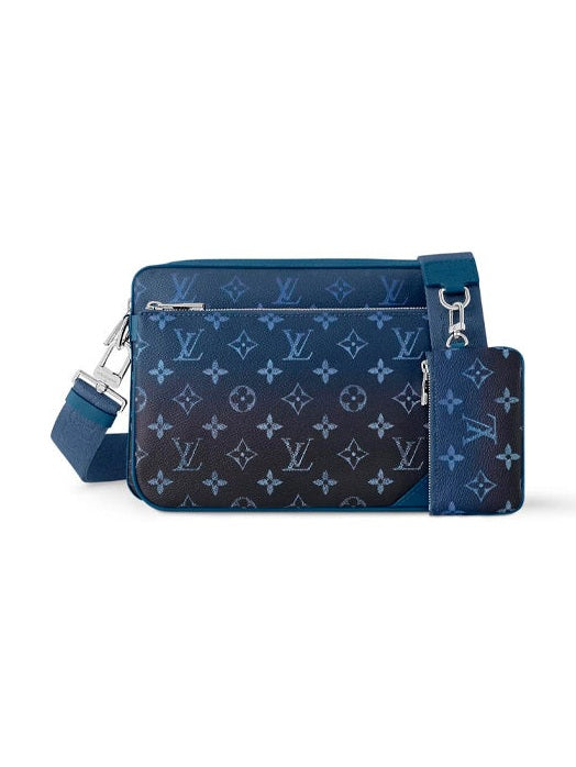LOUIS VUITTON TRIO MESSENGER BAG NAVY BLUE MONOGRAM LOUIS VUITTON The Hype Company