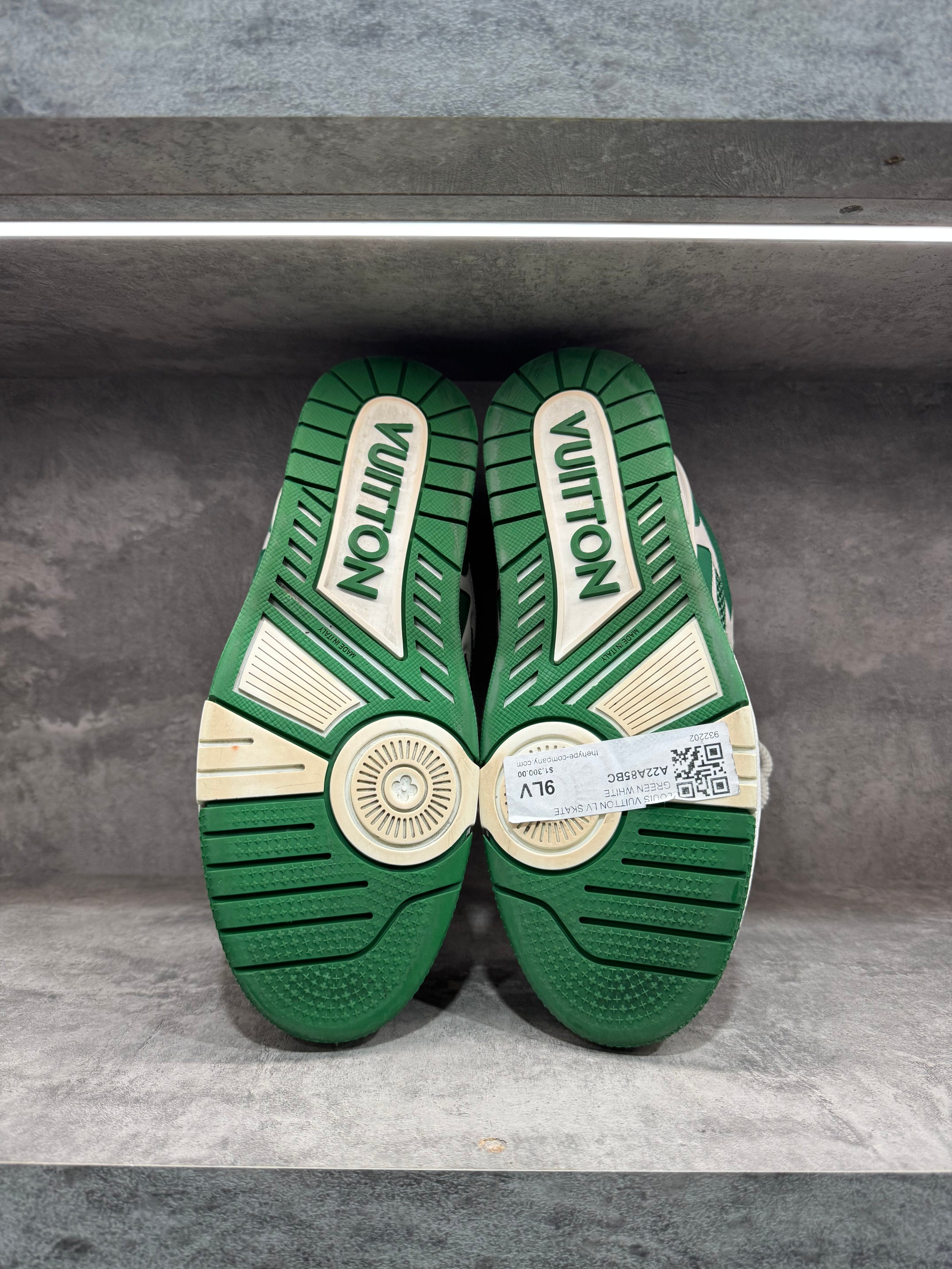 LOUIS VUITTON LV SKATE GREEN WHITE Sneakers
