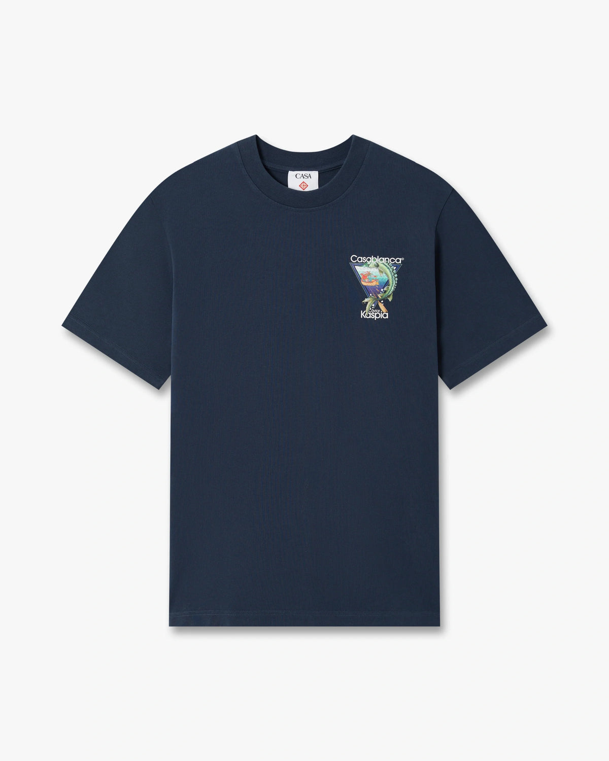CASABLANCA NAVY CASA KASPIA NEW YORK CLUB ICON SHORT SLEEVE T-SHIRT — vista 6