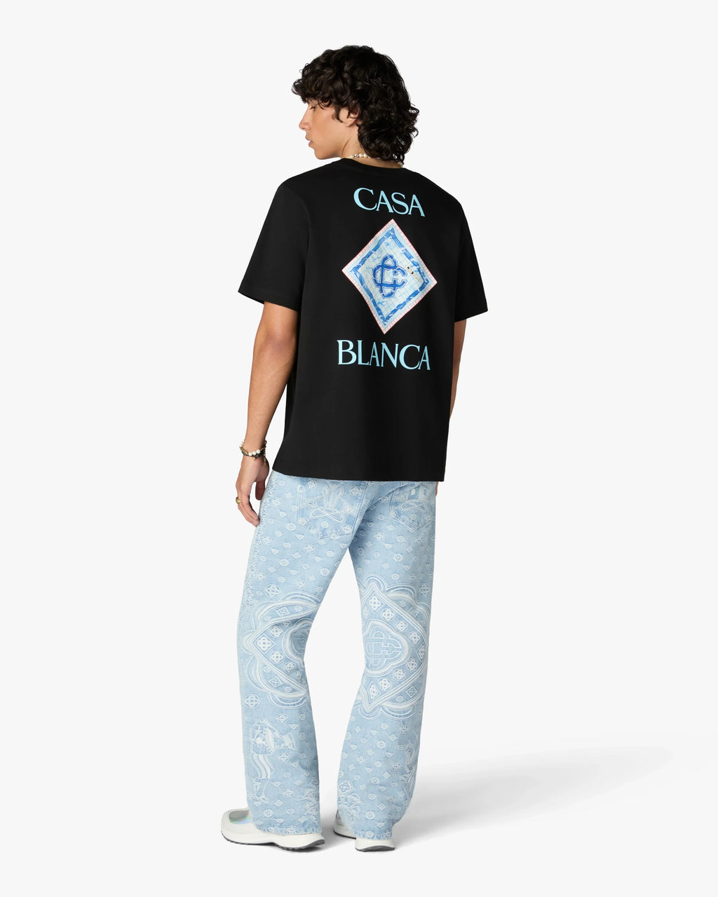 CASABLANCA BLACK POOL SHORT SLEEVE T-SHIRT — vista 3