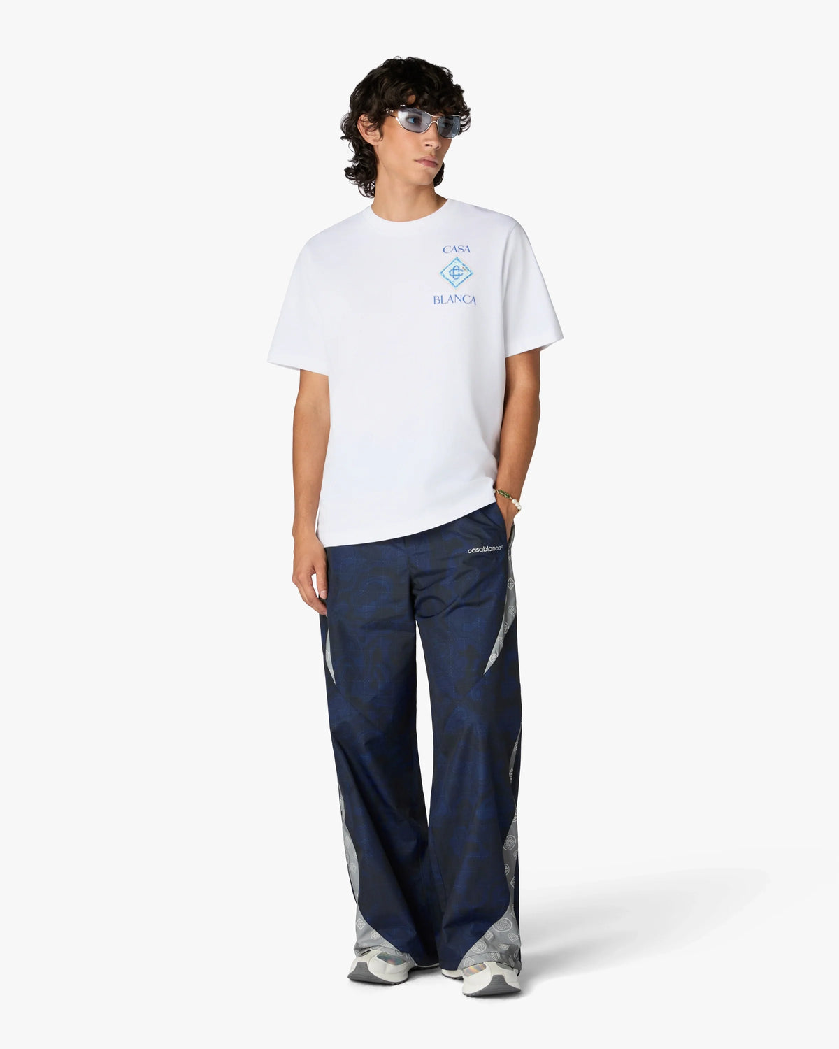 CASABLANCA WHITE POOL SHORT SLEEVE T-SHIRT — vista 2