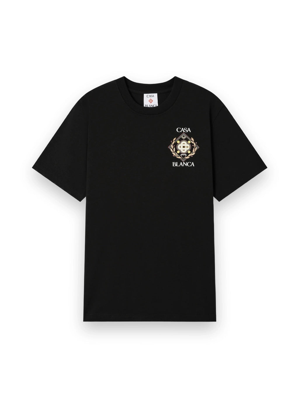 CASABLANCA BLACK CHAMPIONSHIP SHORT SLEEVE T-SHIRT