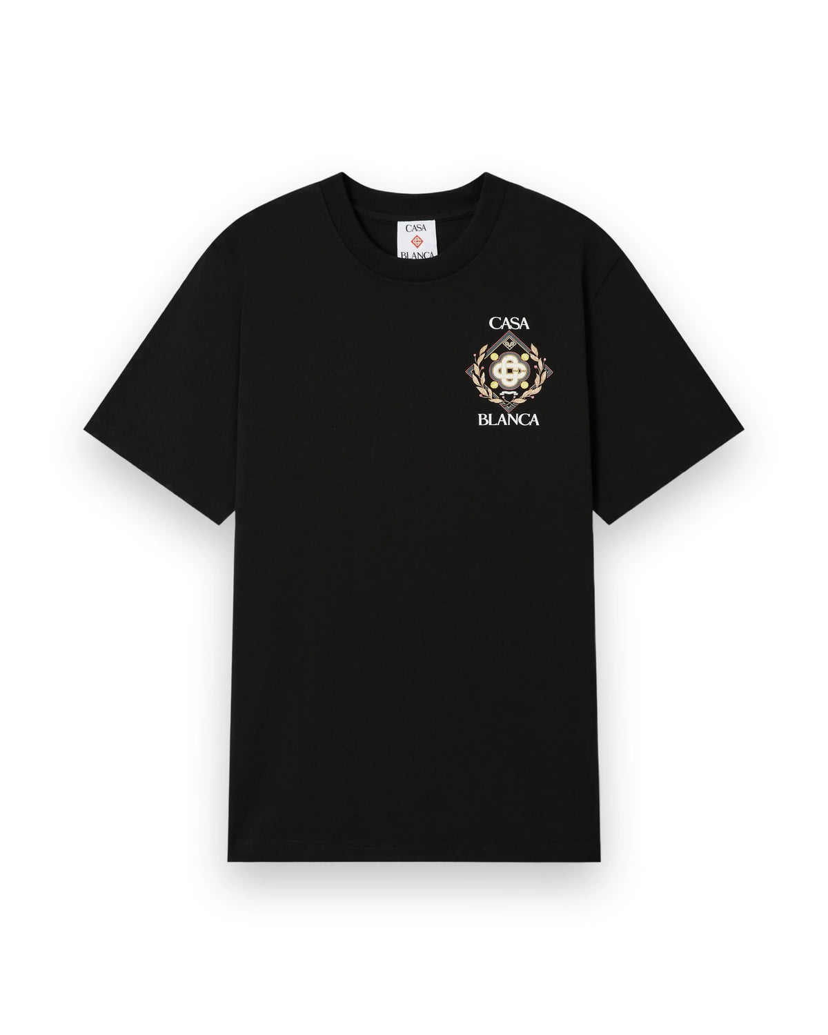 CASABLANCA BLACK CHAMPIONSHIP SHORT SLEEVE T-SHIRT
